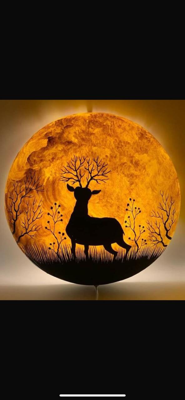 Camel Skin Wall Plate Lamp