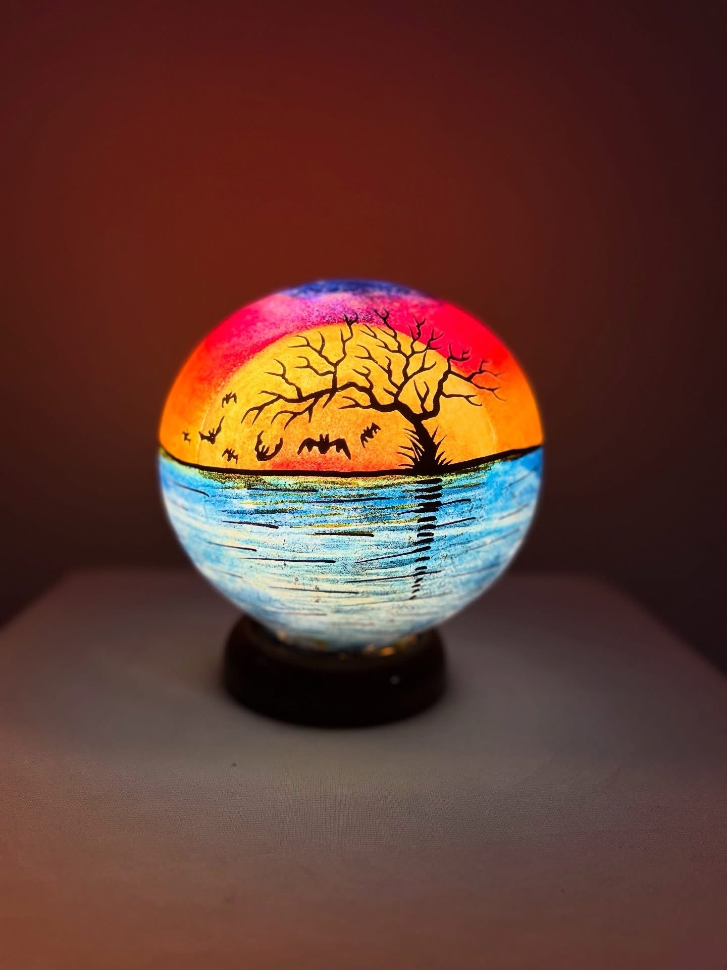 Camel Skin Round Lamp
