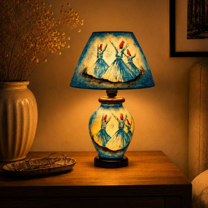 Blue Sufism Camel Skin Lampshade