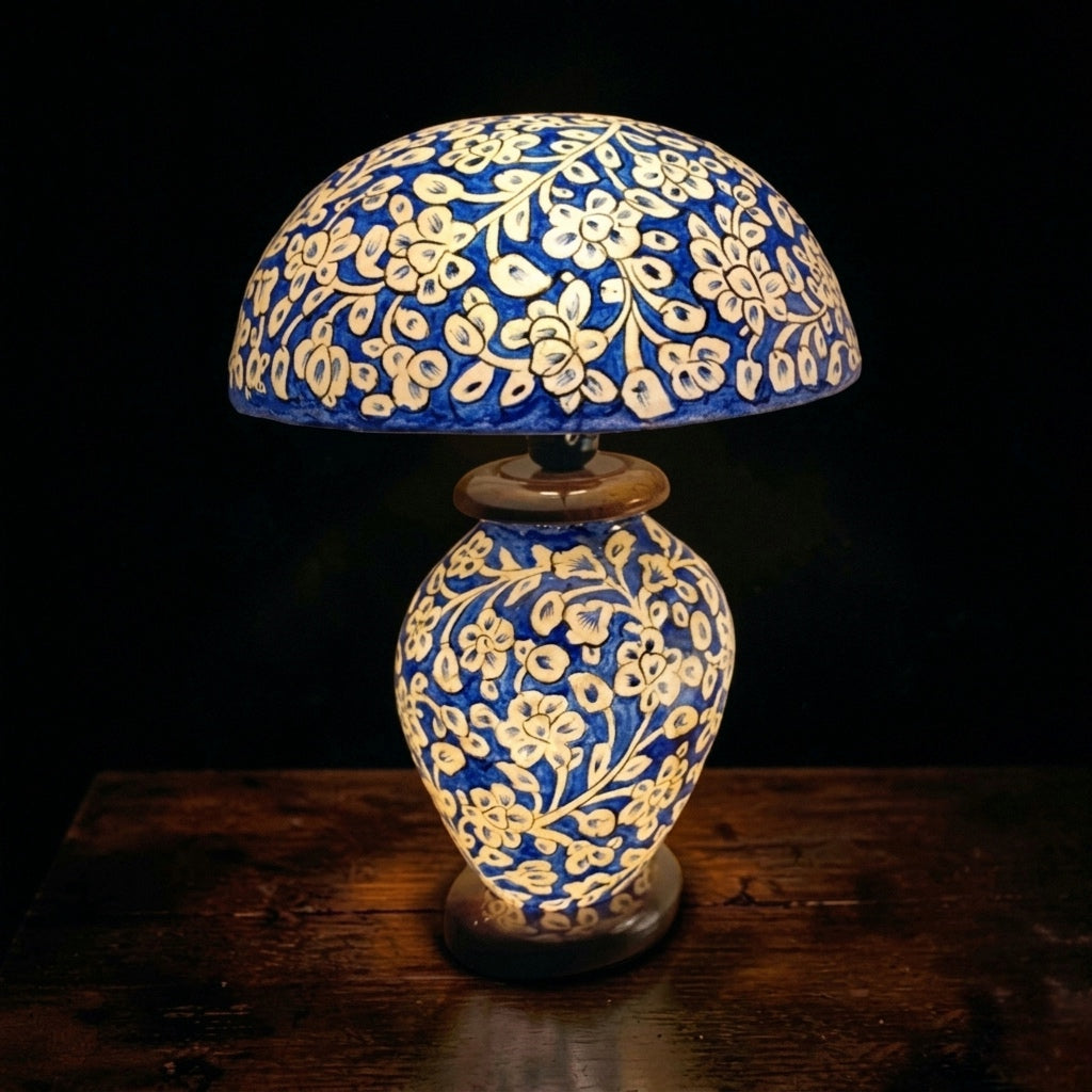 Mushroom Shaped Camel Skin Lampshade
