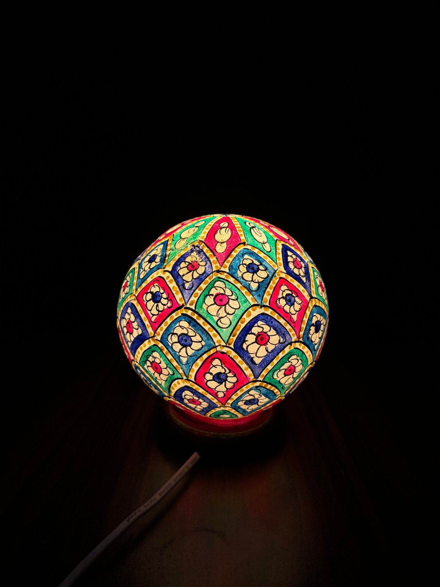 Camel Skin Round Lamp