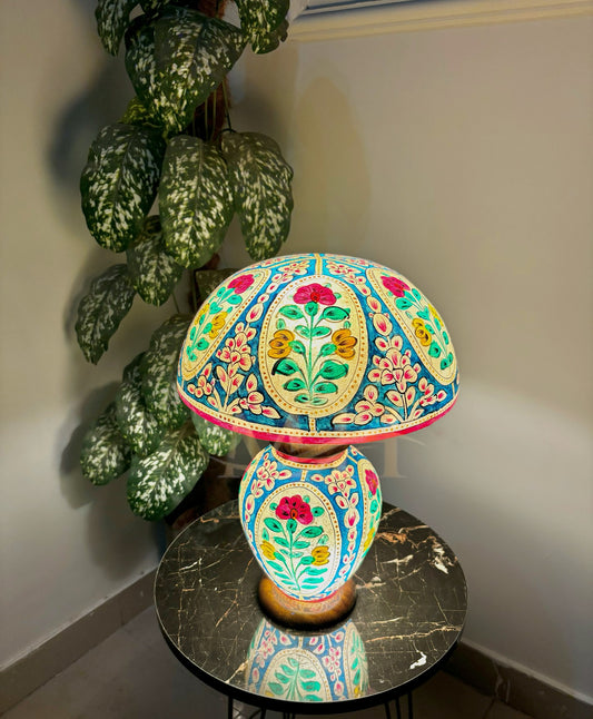 Floral Mashroom Camel Skin Lampshade