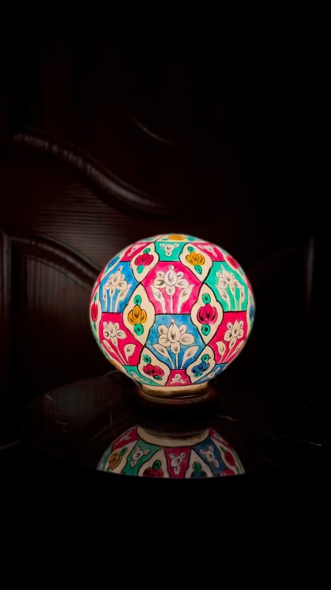 Camel Skin Round Lamp