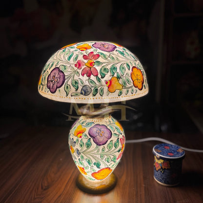 Floral Mashroom Camel Skin Lampshade