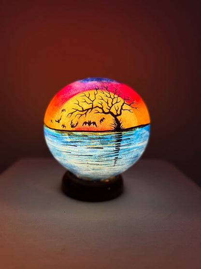 Camel Skin Round Lamp