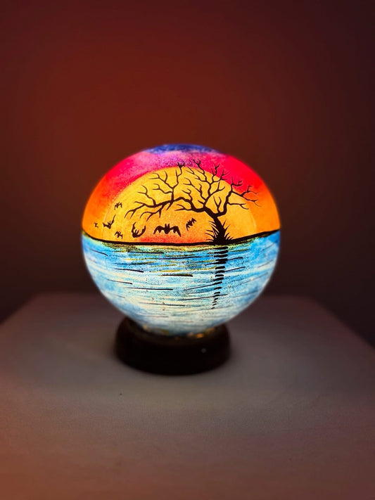 Camel Skin Round Lamp