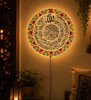 Calligraphy Wall Plate Camel Skin Lamp