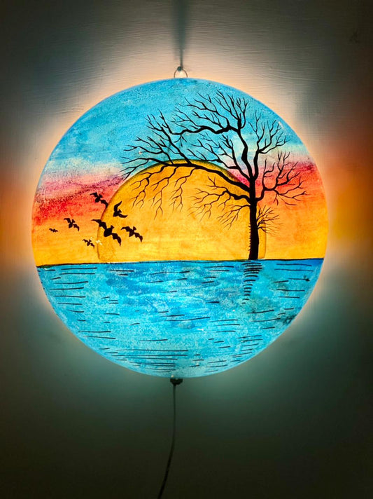Camel Skin Wall Plate Lamp