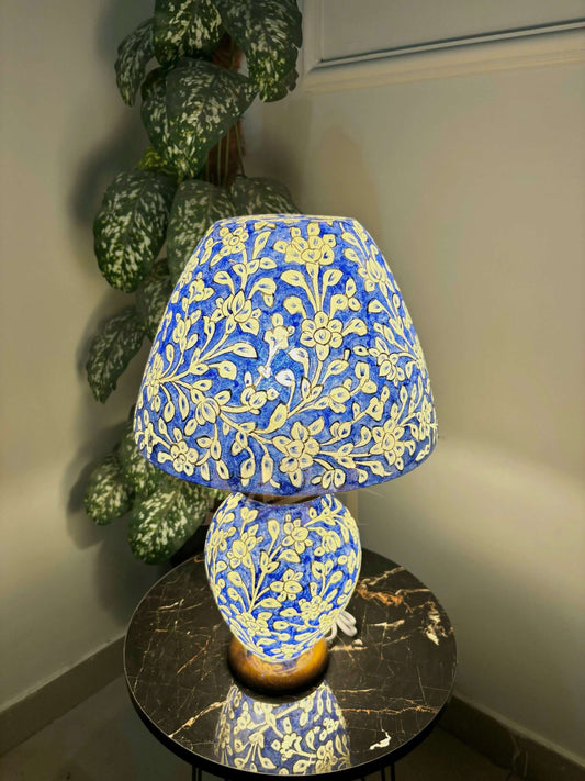 Floral Camel Skin Lampshade