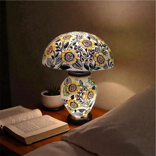 Floral Camel Skin Lampshade