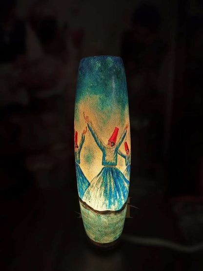 Bottle Shaped Camel Skin Lamp