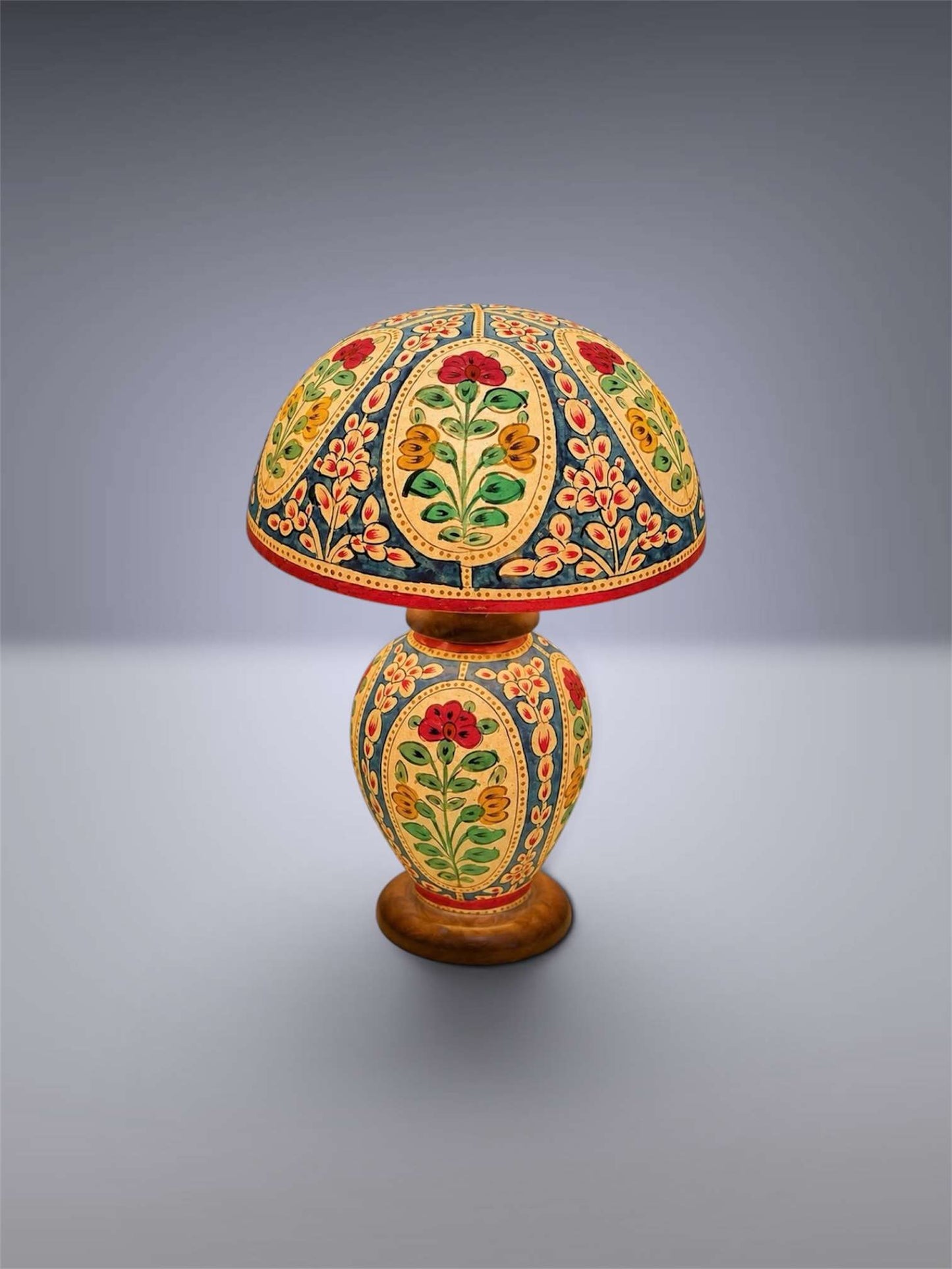 Floral Mashroom Camel Skin Lampshade