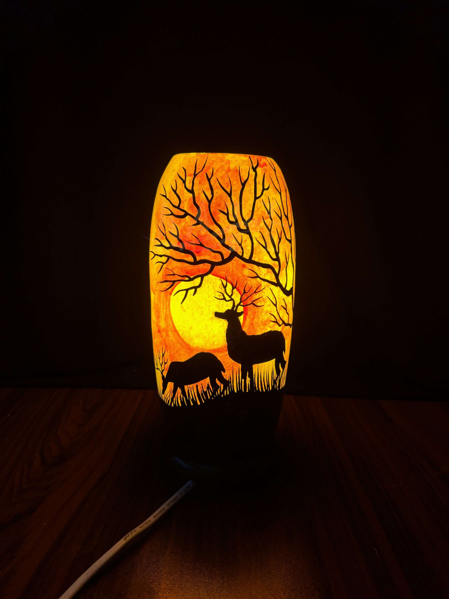 Bottle Shaped Camel Skin Lamp