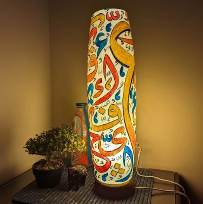Bottle Shaped Camel Skin Lamp