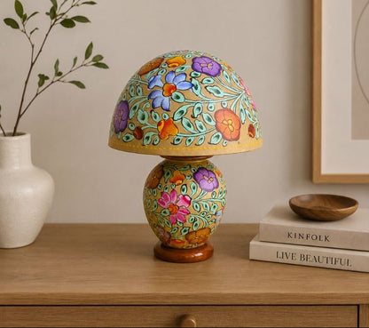 Floral Mashroom Camel Skin Lampshade