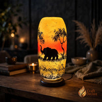 Orange Camel Skin Bottle Lamp