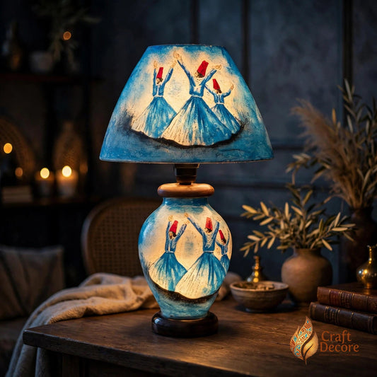 Blue Sufism Camel Skin Lampshade