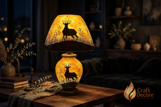 Deer Camel Skin Lampshade