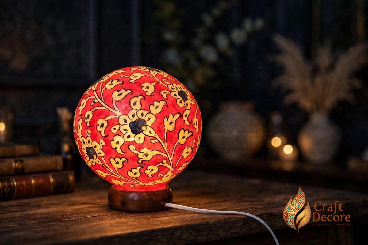 Camel Skin Round Lamp