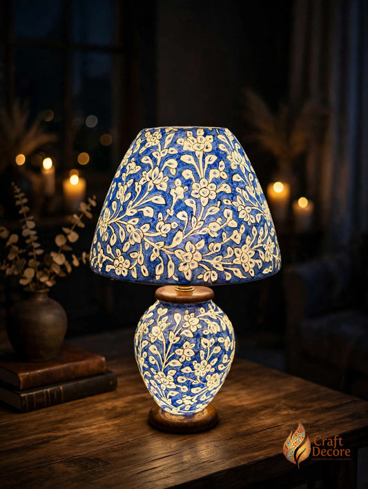 Floral Camel Skin Lampshade