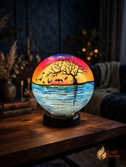 Camel Skin Round Lamp