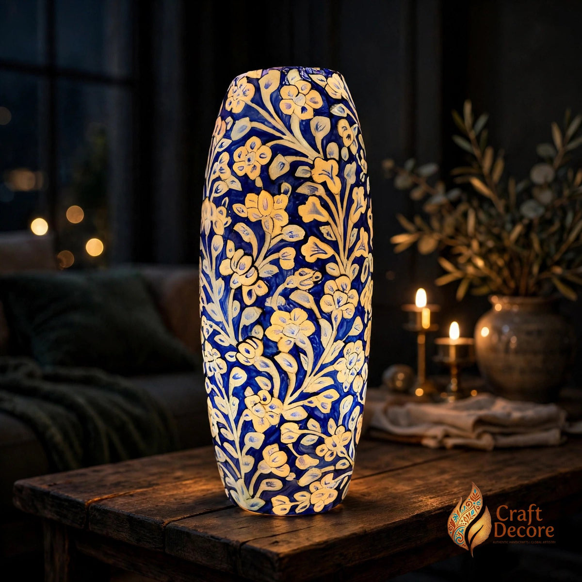 Bottle Shaped Camel Skin Lamp
