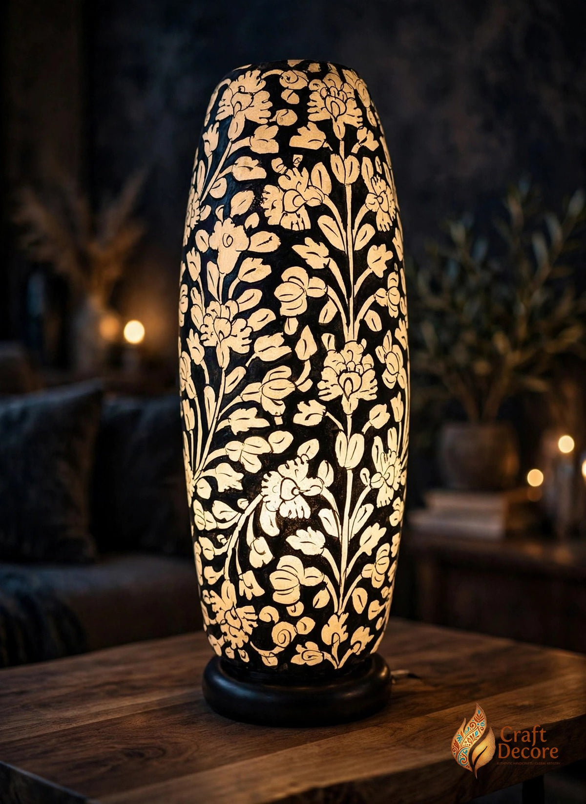 Bottle Shaped Camel Skin Lamp