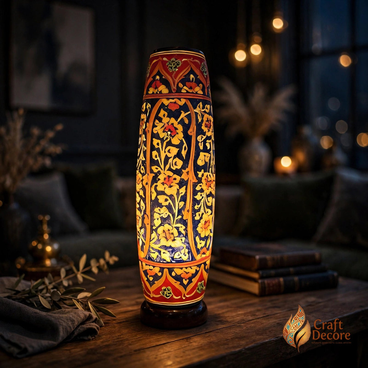 Bottle Shaped Camel Skin Lamp