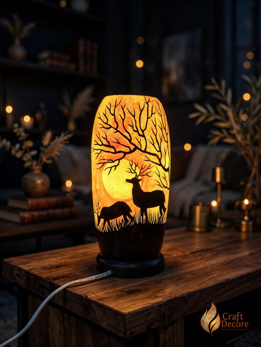 Bottle Shaped Camel Skin Lamp