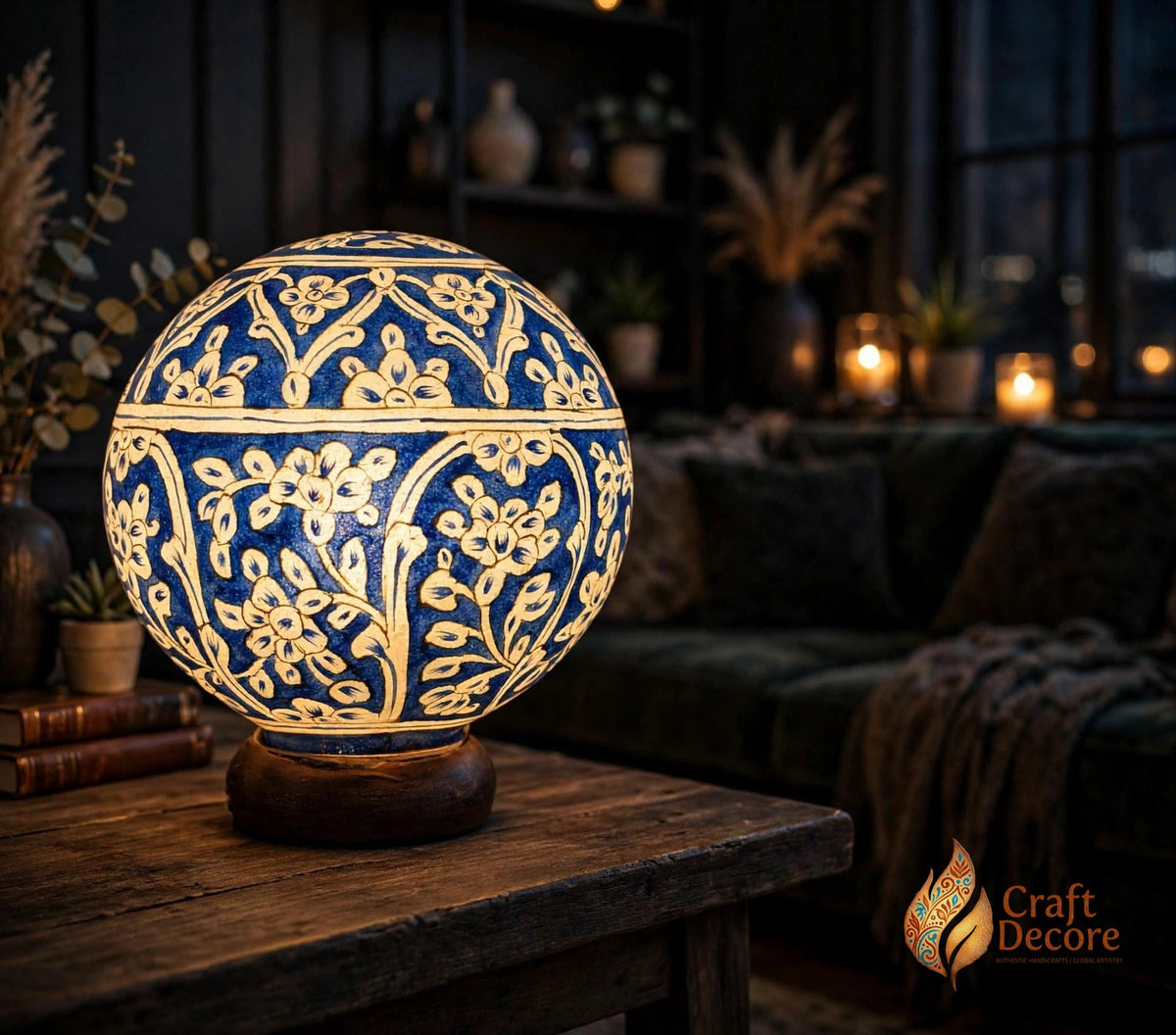 Camel Skin Round Lamp