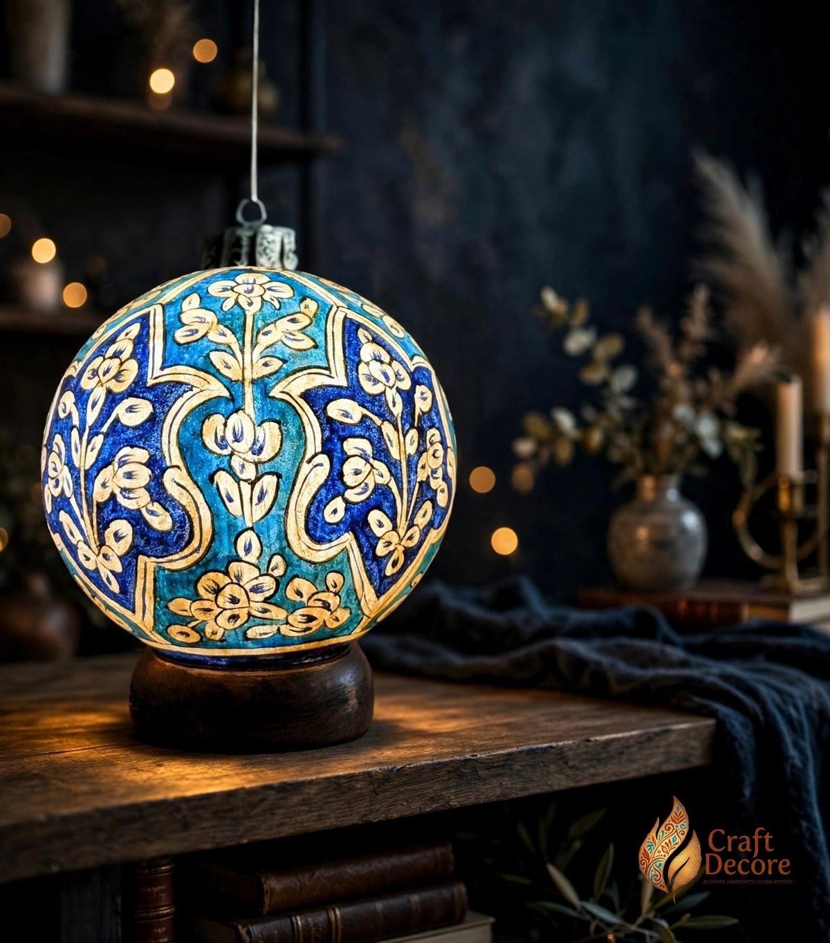 Camel Skin Round Lamp