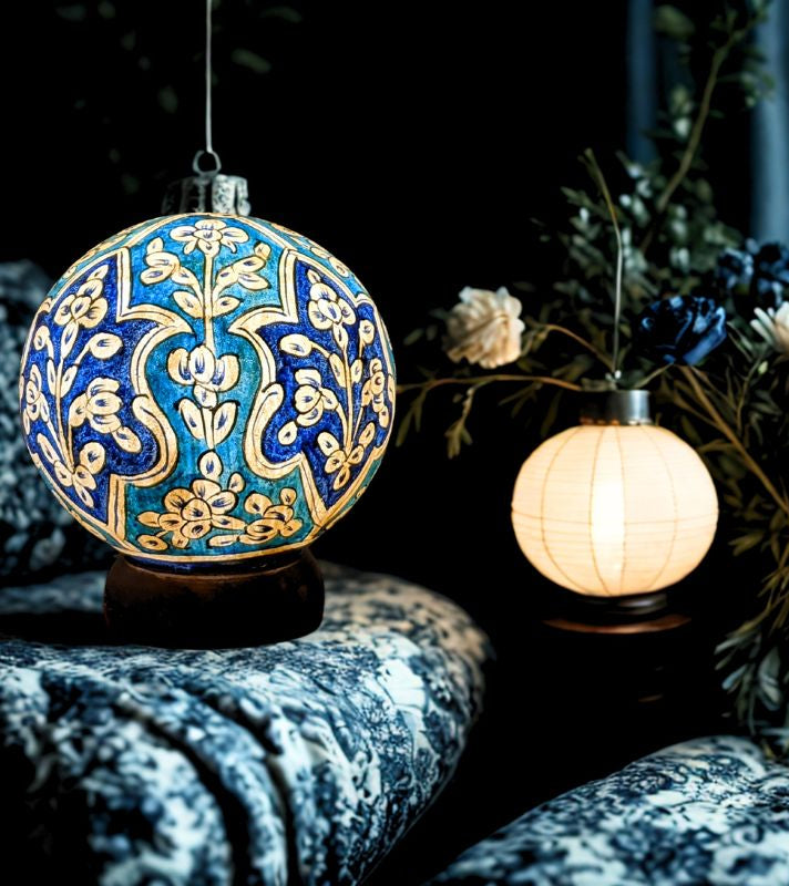 Camel Skin Round Lamp